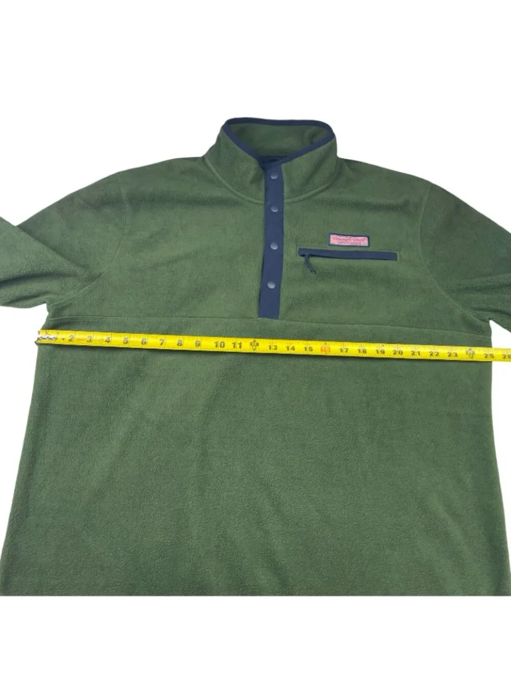 Vineyard Vines Men's Fleece Shep Shirt 1/4 Snap Button Pullover Green • XL_7